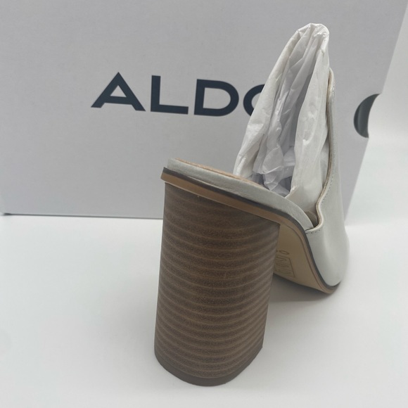 Aldo Legossa Leather Block Heel Mules - Picture 2 of 11